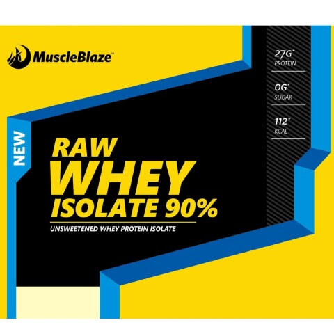 MuscleBlaze Raw Whey Isolate, 2.2 lb Unflavored MuscleBlaze Raw Whey Isolate, 2.2 lb Unflavored