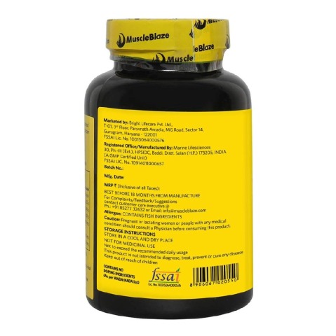 MuscleBlaze Fish Oil (1000 mg), 100 capsules MuscleBlaze Fish Oil (1000 mg), 100 capsules