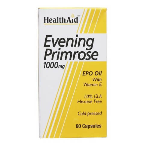 HealthAid Evening Primrose Oil With Vitamin E (1000 mg), 60 capsules HealthAid Evening Primrose Oil With Vitamin E (1000 mg), 60 capsules