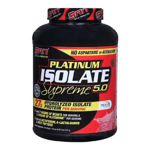 SAN Platinum Isolate Supreme,  4.97 lb  Strawberry Yogurt 