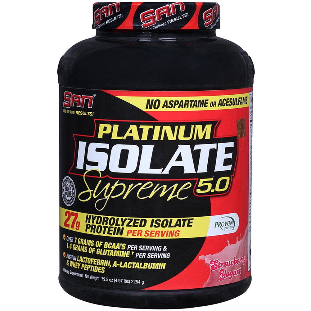 SAN Platinum Isolate Supreme,  4.97 lb  Strawberry Yogurt 