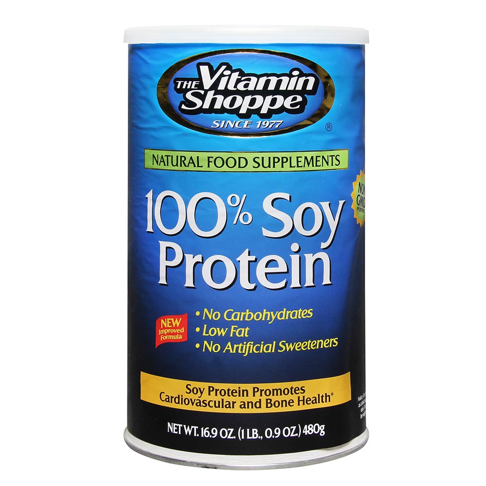 The Vitamin Shoppe 100% Soy Protein,  1 lb  Unflavoured 