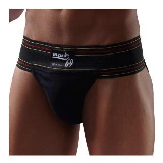 Wolf Athletic Supporter Back Covered, Black Large