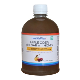 HealthViva Apple Cider Vinegar + Honey, 0.5 L Unflavoured