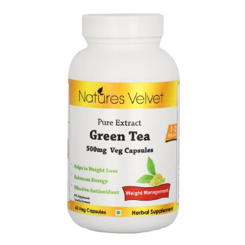 Natures Velvet Green Tea Pure Extract, 60 veggie capsule(s) Unflavoured Natures Velvet Green Tea Pure Extract, 60 veggie capsule(s) Unflavoured