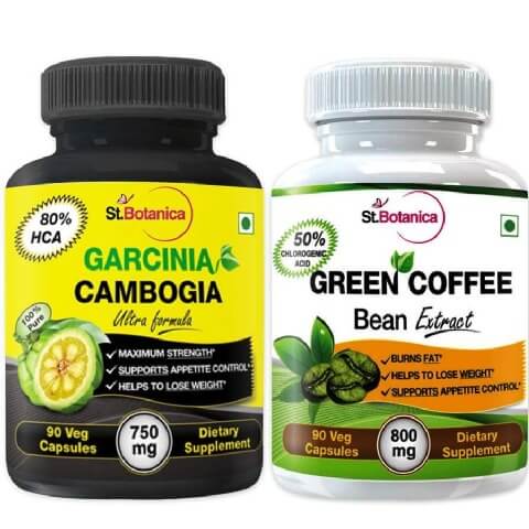 St.Botanica Garcinia Cambogia Ultra 80% HCA (750 mg) + Green Coffee Bean Extract,  180 veggie capsule(s) 