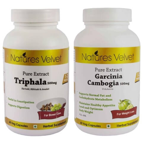 Natures Velvet Pure Extract Garcinia Cambogia + Triphala (500mg), 120 capsules Unflavoured Natures Velvet Pure Extract Garcinia Cambogia + Triphala (500mg), 120 capsules Unflavoured