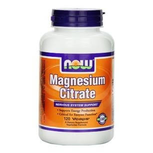 Now Magnesium Citrate (500mg), Unflavoured 120 veggie capsule(s) Now Magnesium Citrate (500mg), Unflavoured 120 veggie capsule(s)