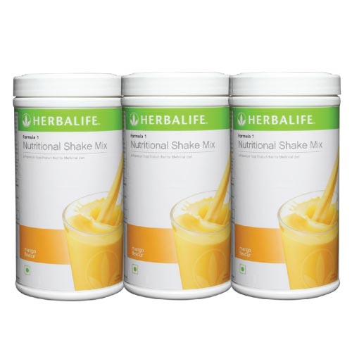 Herbalife Formula 1 Nutritional Shake Mix Mango - Pack of 3