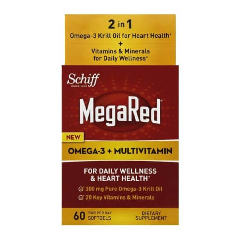 Schiff MegaRed Omega 3 Krill Oil plus Multivitamin,  60 softgels 
