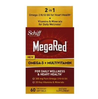 Schiff MegaRed Omega 3 Krill Oil plus Multivitamin, 60 softgels