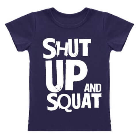 MuscleBlaze Shut Up & Squat T-Shirt, Blue XL MuscleBlaze Shut Up & Squat T-Shirt, Blue XL
