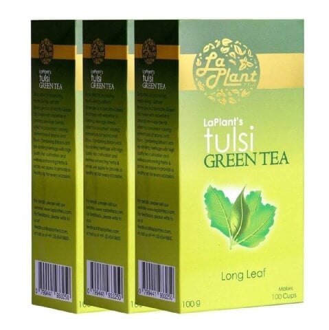 Laplant Tulsi Green Tea Long Leaf, 100 g Tulsi(Pack of 3) Laplant Tulsi Green Tea Long Leaf, 100 g Tulsi(Pack of 3)