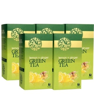 Laplant Green Tea, 25 Piece(s)/Pack Lemon & Ginger (Pack of 5)