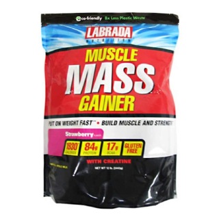 Labrada Muscle Mass Gainer, 12 lb Strawberry