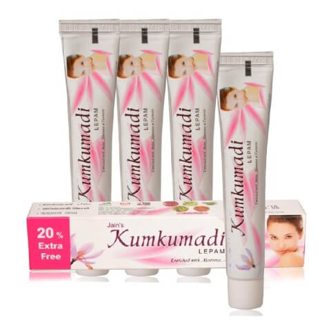 Jain Kumkumadi Lepam (Pack of 4), 30 g Ayurvedic Fairness Cream Jain Kumkumadi Lepam (Pack of 4), 30 g Ayurvedic Fairness Cream