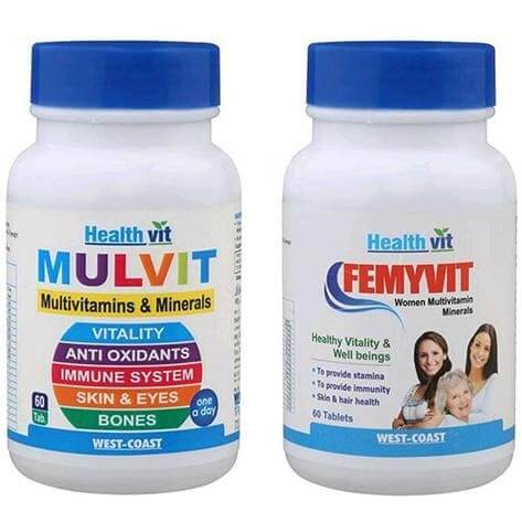 Healthvit Multivitamins for Men & Women Combo, 2 Piece(s)/Pack Healthvit Multivitamins for Men & Women Combo, 2 Piece(s)/Pack