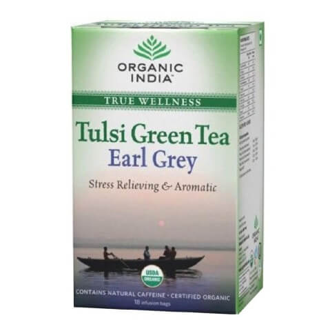 Organic India Tulsi Green Tea Earl Grey, 18 Piece(s)/Pack Tulsi Organic India Tulsi Green Tea Earl Grey, 18 Piece(s)/Pack Tulsi
