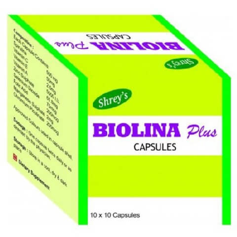 Shrey's Biolina Plus (Spirulina), 100 capsules Shrey's Biolina Plus (Spirulina), 100 capsules