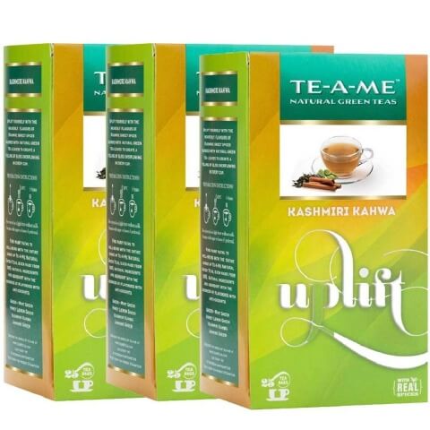TE-A-ME Kashmiri Kahwa Tea (Pack of 3), 25 Piece(s)/Pack Unflavoured TE-A-ME Kashmiri Kahwa Tea (Pack of 3), 25 Piece(s)/Pack Unflavoured