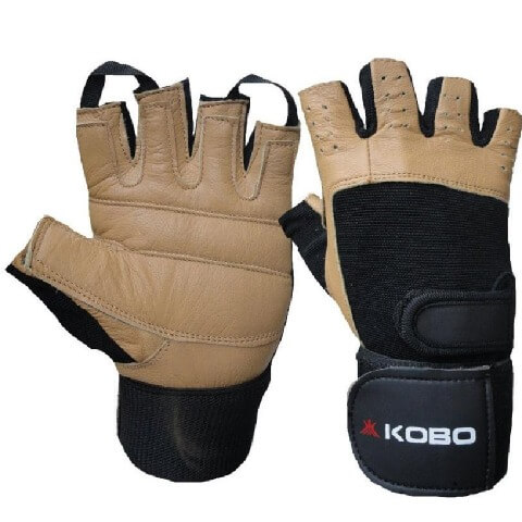 KOBO Gym Gloves (WTG-02), Brown & Black Small KOBO Gym Gloves (WTG-02), Brown & Black Small
