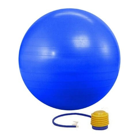 KOBO Anti-Burst Gym Ball With Foot Pump (GB-4-85), Blue Blue 85 cm KOBO Anti-Burst Gym Ball With Foot Pump (GB-4-85), Blue Blue 85 cm