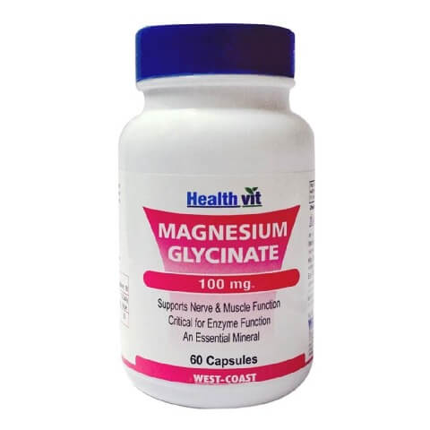 Healthvit Magnesium Glycinate 100mg, Unflavoured 60 capsules Healthvit Magnesium Glycinate 100mg, Unflavoured 60 capsules