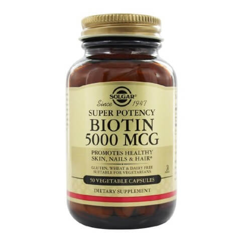 Solgar Super Potency Biotin (5000 mcg),  Unflavoured  50 veggie capsule(s) 