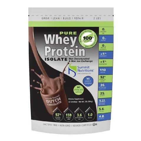 Summit Nutritions 100% Pure Whey Protein Isolate, 2 lb Chocolate Summit Nutritions 100% Pure Whey Protein Isolate, 2 lb Chocolate