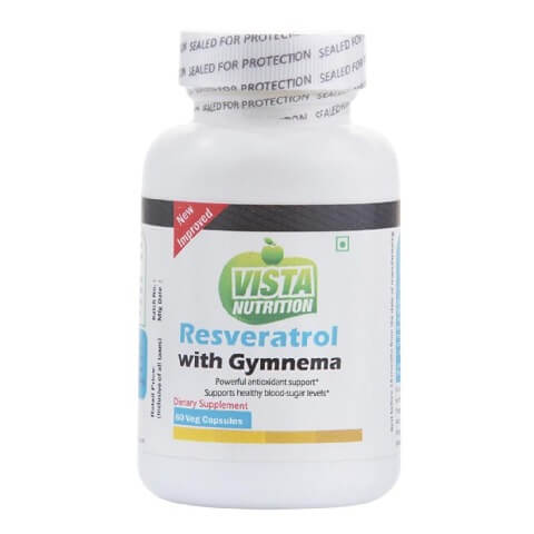 Vista Nutrition Resveratrol Plus With Gymnema, 60 capsules Vista Nutrition Resveratrol Plus With Gymnema, 60 capsules