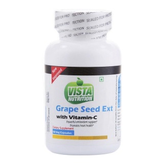 Vista Nutrition Grape Seed Extract with Vitamin-C, 60 capsules