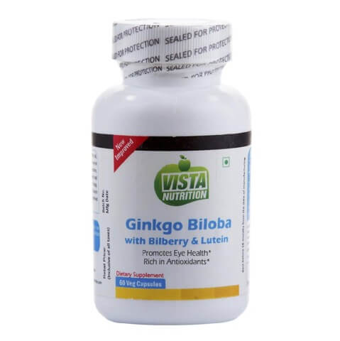 Vista Nutrition Ginkgo Biloba with Bilberry Lutein, 60 veggie capsule(s)