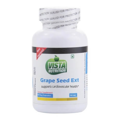 Vista Nutrition Grape Seed Extract (50mg), 60 capsules Vista Nutrition Grape Seed Extract (50mg), 60 capsules
