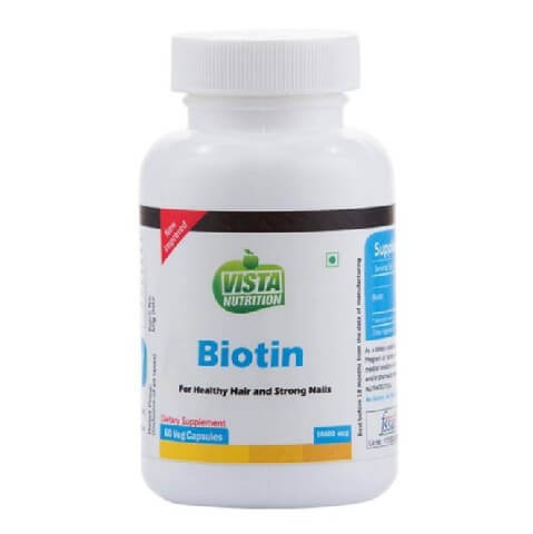 Vista Nutrition Biotin (10000 Mcg),  Unflavoured  60 capsules 