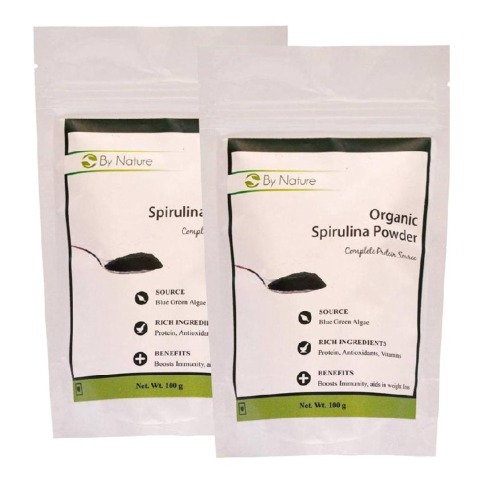 By Nature Organic Spirulina Powder, 100 g - Pack of 2 By Nature Organic Spirulina Powder, 100 g - Pack of 2