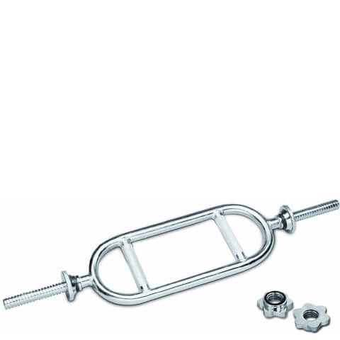 B Fit USA Tricep Curl Bar With Collars, Silver B Fit USA Tricep Curl Bar With Collars, Silver