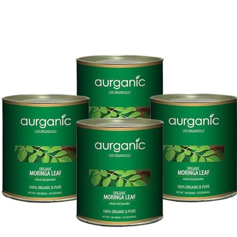 Aurganic Moringa Leaf, 100 g - Pack of 4 Aurganic Moringa Leaf, 100 g - Pack of 4