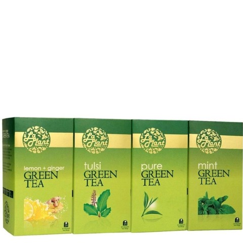 Laplant Green Tea Pack, 100 Piece(s)/Pack Combo 5 (Pure, Tulsi, Mint & Lemon-Ginger) Laplant Green Tea Pack, 100 Piece(s)/Pack Combo 5 (Pure, Tulsi, Mint & Lemon-Ginger)