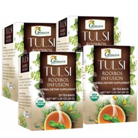 Grenera Tulsi Rooibos Infusion, Tulsi & Rooibos 20 Piece(s)/Pack - Pack of 4 Grenera Tulsi Rooibos Infusion, Tulsi & Rooibos 20 Piece(s)/Pack - Pack of 4