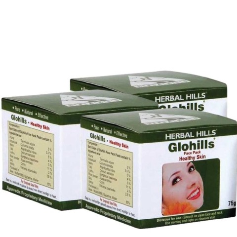 Herbal Hills Glohills Ultra Face Pack, 0.05 kg - Pack of 3 Herbal Hills Glohills Ultra Face Pack, 0.05 kg - Pack of 3