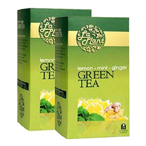 Laplant Green Tea, 25 Piece(s)/Pack Lemon, Mint & Ginger - Pack of 2 Laplant Green Tea, 25 Piece(s)/Pack Lemon, Mint & Ginger - Pack of 2