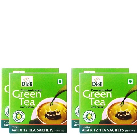 Dioli Concentrated Green Tea, 12 sachets/pack Natural - Pack of 4 Dioli Concentrated Green Tea, 12 sachets/pack Natural - Pack of 4