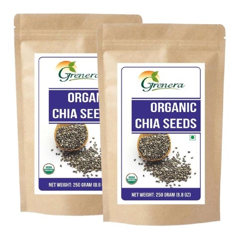 Grenera Organic Chia Seeds - Pack of 2, Unflavoured 250 g Grenera Organic Chia Seeds - Pack of 2, Unflavoured 250 g