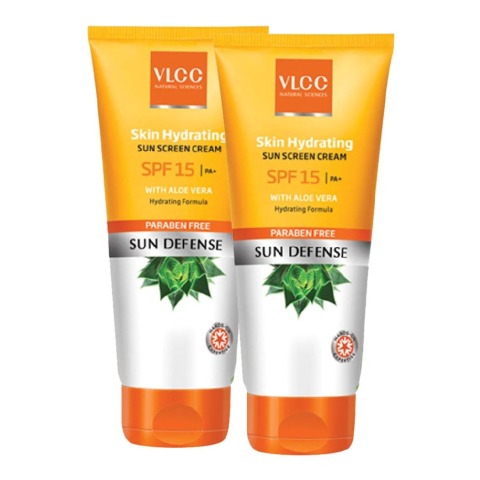 VLCC Skin Hydrating Sun Screen Cream SPF 15 - Pack of 2, 100 g Sun Defense VLCC Skin Hydrating Sun Screen Cream SPF 15 - Pack of 2, 100 g Sun Defense