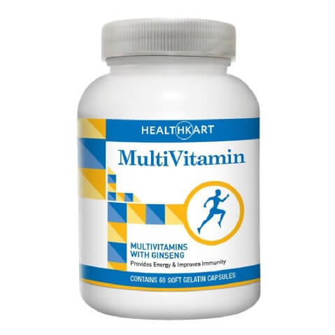 HealthKart Multivitamin with Ginseng, Unflavoured 60 capsules HealthKart Multivitamin with Ginseng, Unflavoured 60 capsules