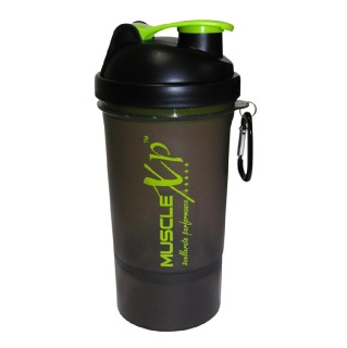 MuscleXP Smart PRO Gym Shaker, Transparent Black 500 Ml