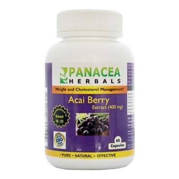 Panacea Herbals Acai Berry Extract (400 mg), 60 capsules Unflavoured Panacea Herbals Acai Berry Extract (400 mg), 60 capsules Unflavoured