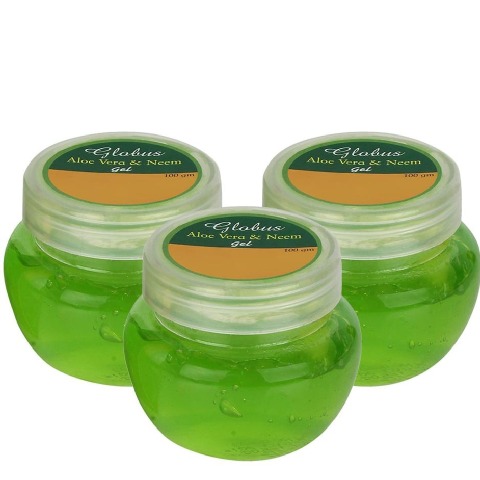 Globus Aloe Vera & Neem - Pack of 3, 100 g All Type Skin Globus Aloe Vera & Neem - Pack of 3, 100 g All Type Skin