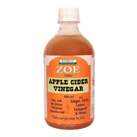 Zoe Apple Cider Vinegar Unfiltered,  0.5 L  Ginger, Garlic & Honey 