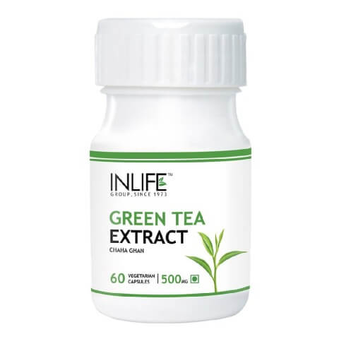 INLIFE Green Tea Extract (500mg), 60 veggie capsule(s) Unflavoured INLIFE Green Tea Extract (500mg), 60 veggie capsule(s) Unflavoured